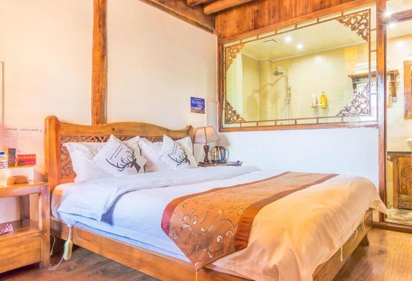 اتاق استاندارد با چشم‌انداز باغ, Lijiang Three Wells Inn