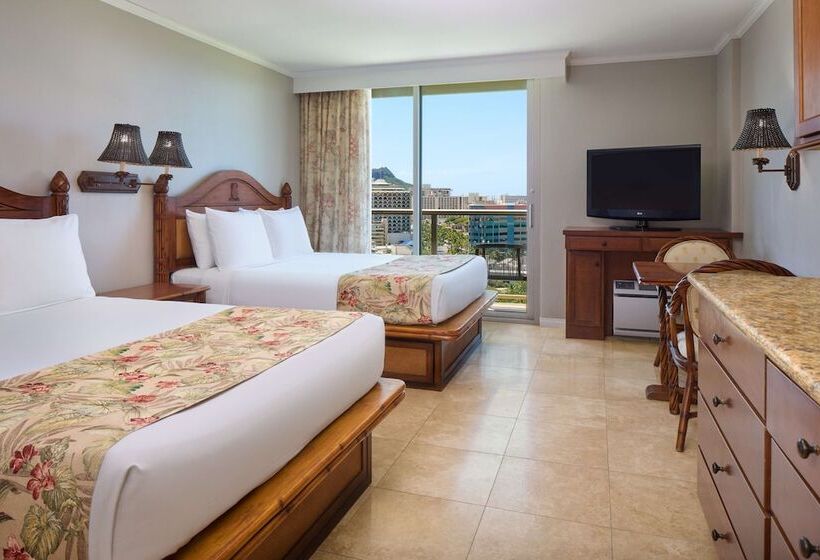 اتاق اساندارد با چشم‌انداز جانبی به دریا, Luana Waikiki Hotel & Suites