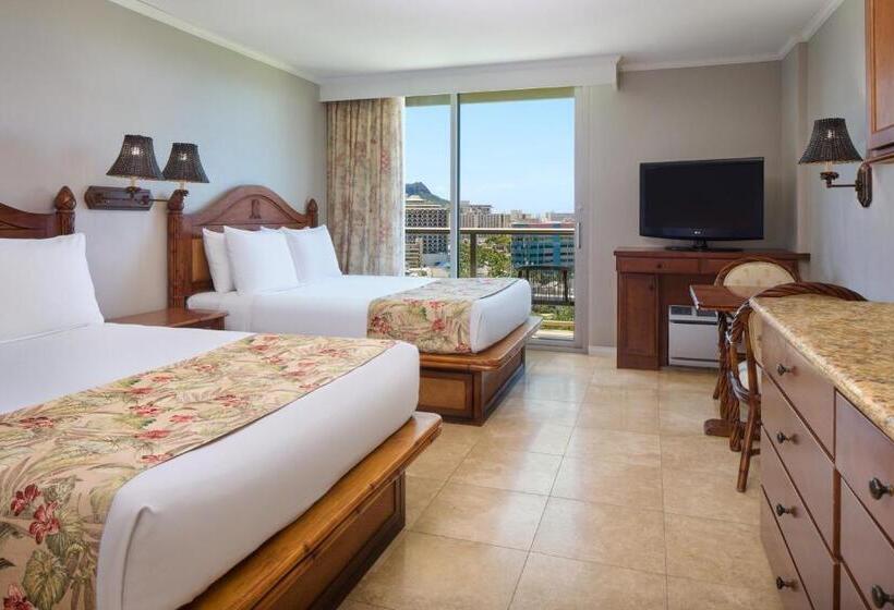 اتاق اساندارد با چشم‌انداز جانبی به دریا, Luana Waikiki Hotel & Suites