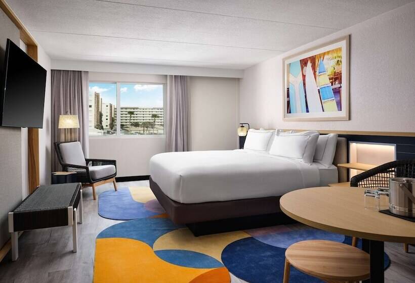 חדר סטנדרט מיטה זוגית, Hilton Garden Inn Cocoa Beach Oceanfront