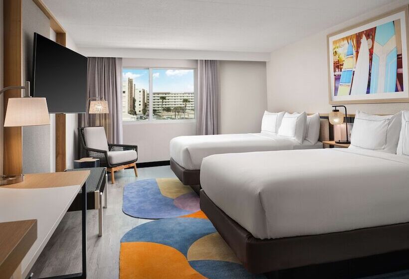 חדר סטנדרט שתי מיטות זוגיות, Hilton Garden Inn Cocoa Beach Oceanfront