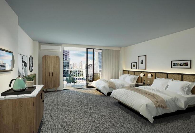 اتاق استاندارد با تخت دو نفره بزرگ برای معلولان, Romer House Waikiki   Adults Only