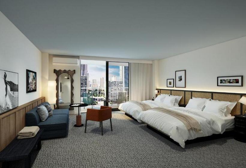 اتاق لوکس با تخت دو نفره بزرگ, Romer House Waikiki   Adults Only