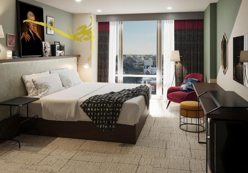 디럭스 룸 킹사이즈 침대, Generator Hotel Washington Dc