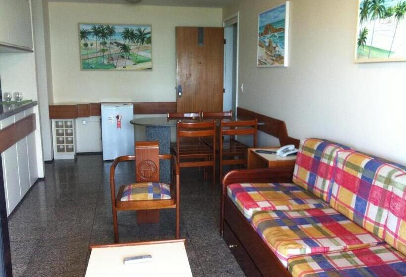 דירה בת חדר שינה 1 צדדית נוף לים, Iracema Residence Hotel Flat