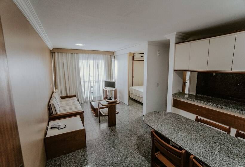 Апартаменты 1 Спальня Боковой Вид на Море, Iracema Residence Hotel Flat