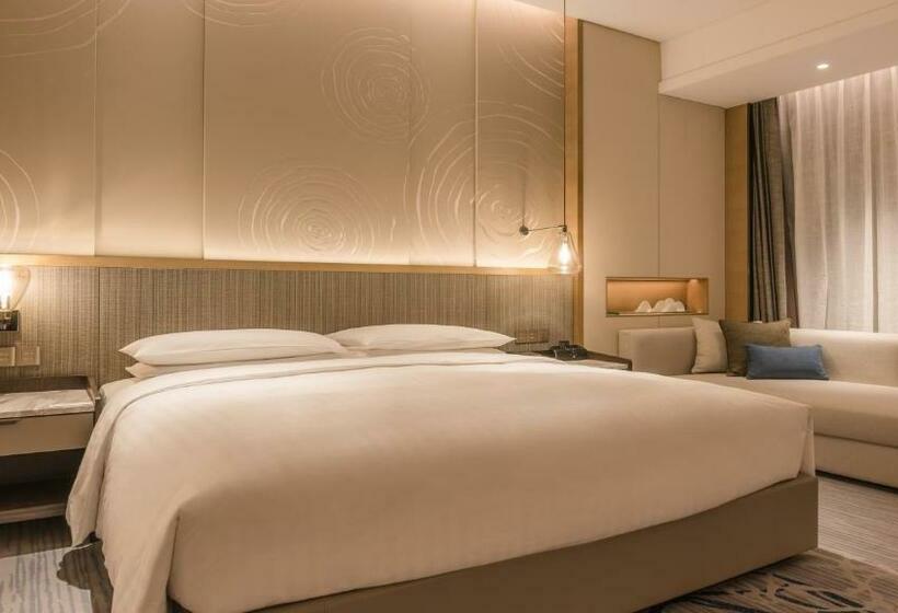 اتاق دلوکس با تخت کینگ و چشم‌انداز, Suzhou Marriott Hotel Taihu Lake