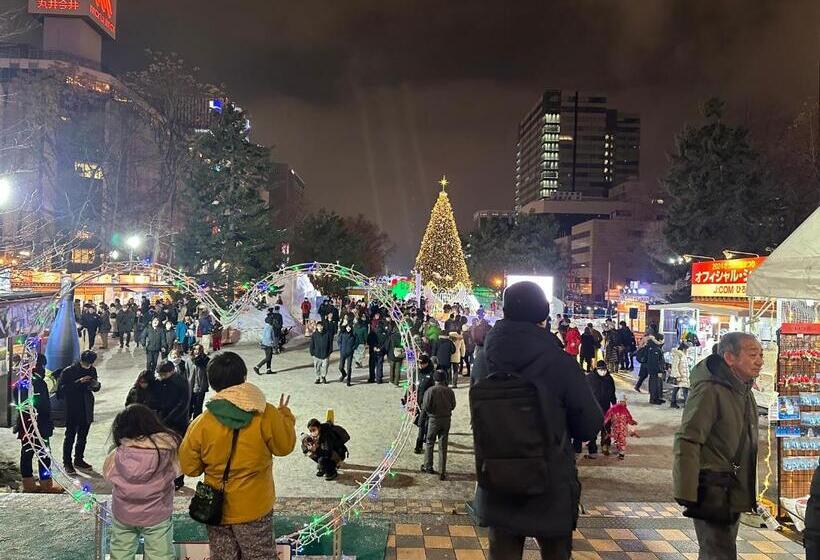 חדר סטנדרט לארבעה, Clover House Sapporo