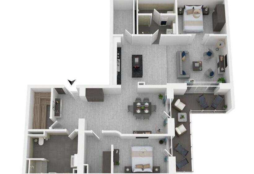 Апартаменты 2 Спальни Вид на Море, Apartmentanlage Zwei Wasser  Strandhaus