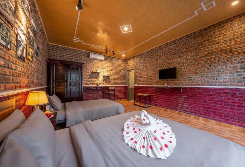 اتاق استاندارد سه تخته با چشم‌انداز باغ, Catba Spring Homestay