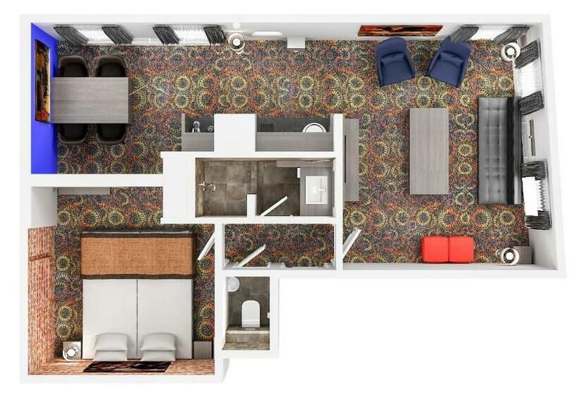 آپارتمان 1 خوابه, Eden Studios And Apartments