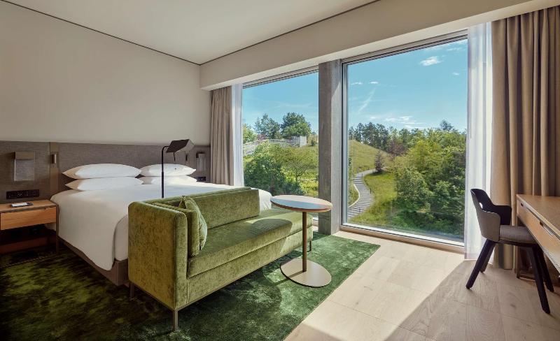 اتاق دلوکس با چشم‌انداز پارک, Hyatt Regency Zurich Airport Circle