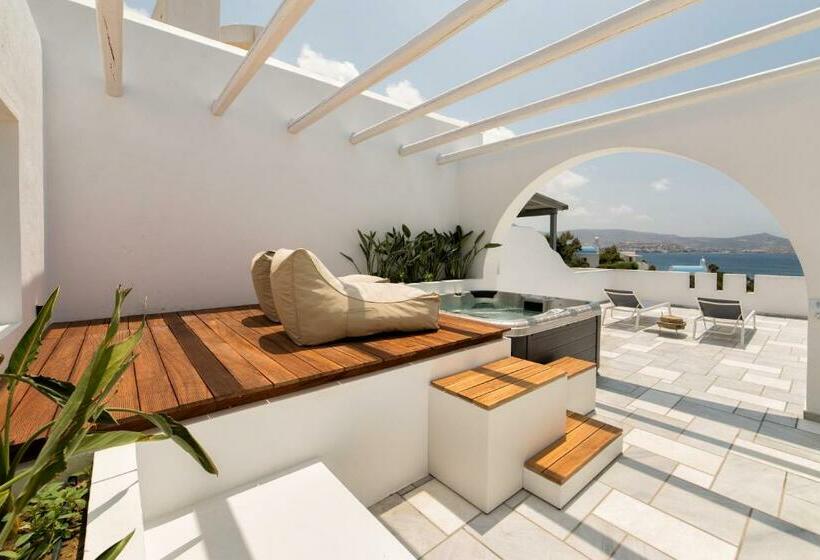 带海景的行政套房, Paros Agnanti Resort & Spa