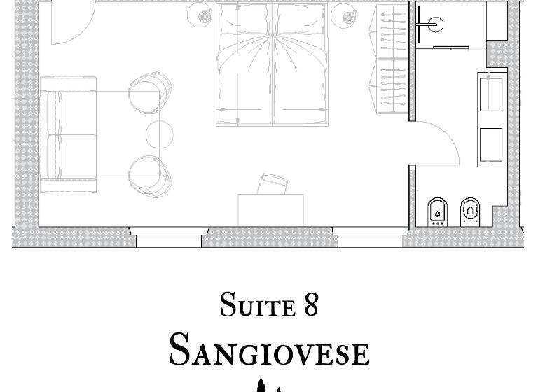 带大床的标准工作室, Poggio Paradiso Resort & Spa