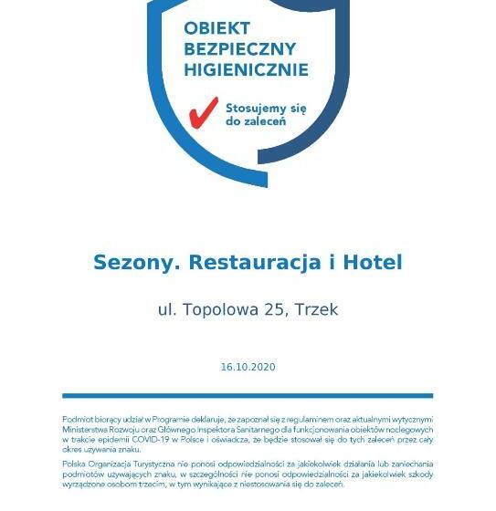 Номер Стандарт Индивидуальный, Sezony. Restauracja I