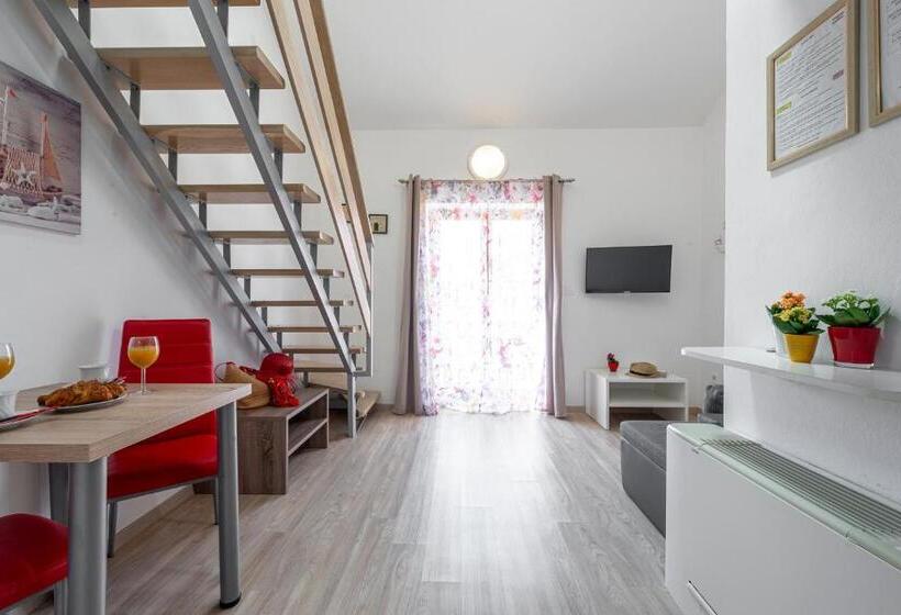 استودیو استاندارد با چشم‌انداز دریا و بالکن, Cina Apartments