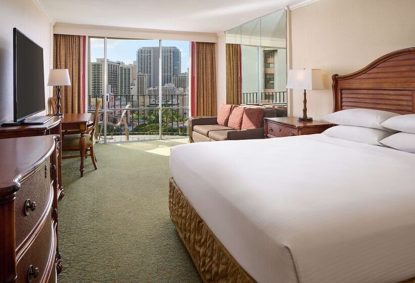 带城市景观及双人床的标准房间, Outrigger Waikiki Beach Resort