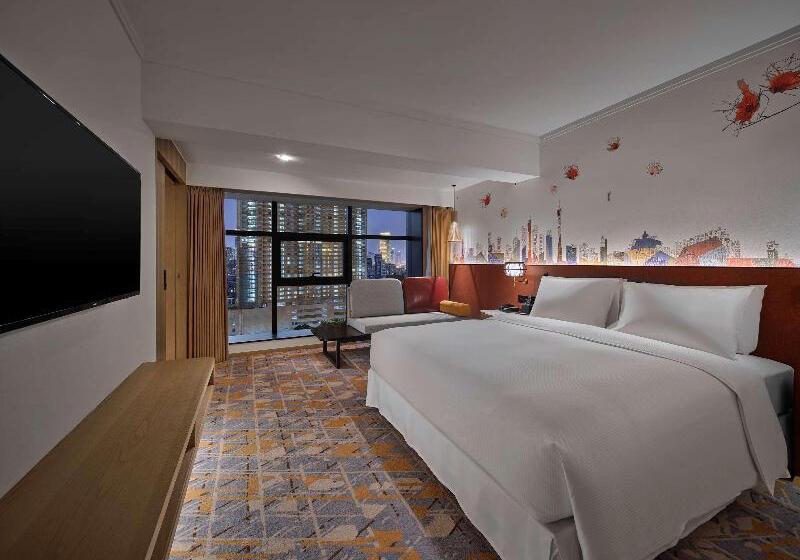 Люкс Deluxe Кровать Кинг, Hilton Garden Inn Guangzhou Tianhe