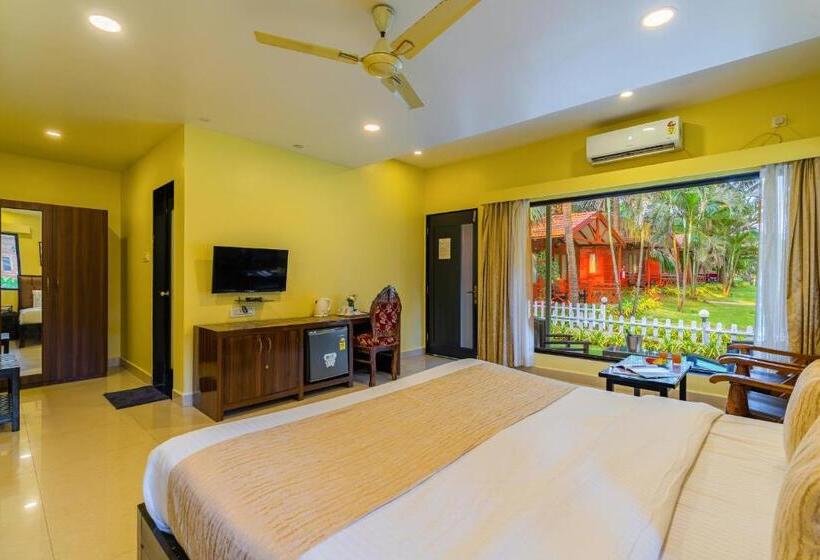 带花园景观和一个卧室的别墅, La Cabana Beach & Spa, By Ashvem Beach