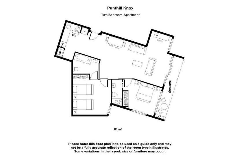 Апартаменты 2 Спальни, Punthill Knox