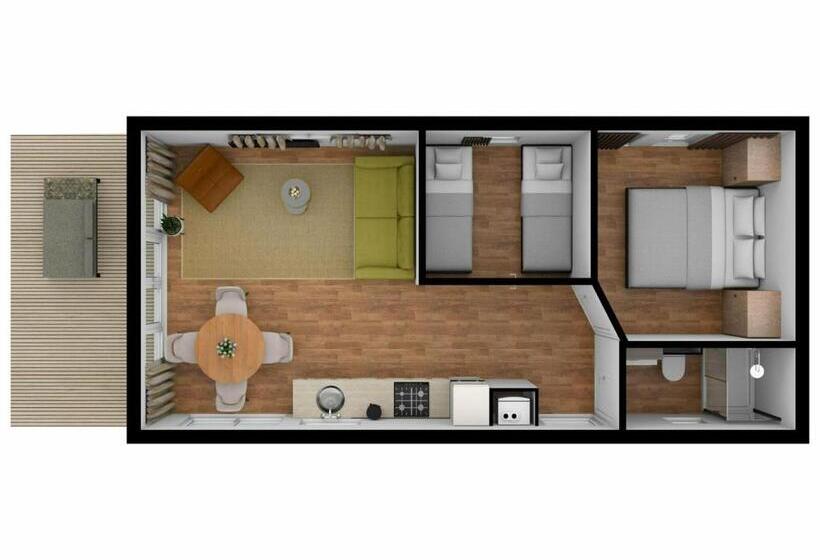 آپارتمان 2 خوابه, River Lodge 4 Persons   New In 2020