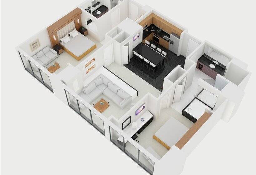 سوئیت 2 خوابه, Suites At Elara Las Vegas Center Strip No Resort Fees