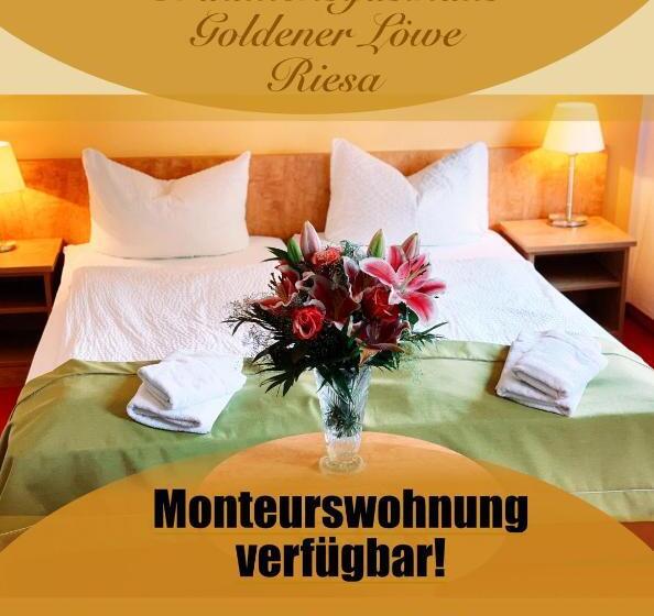 Номер Комфорт, Traditionsgasthaus Goldener Löwe Riesa Restaurant & Pension