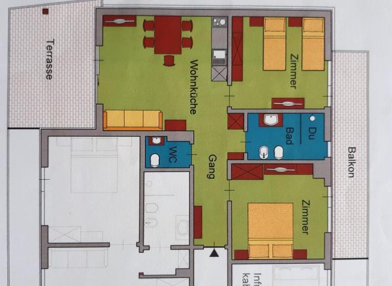 Апартаменты 2 Спальни с Террасой, Haus Christian
