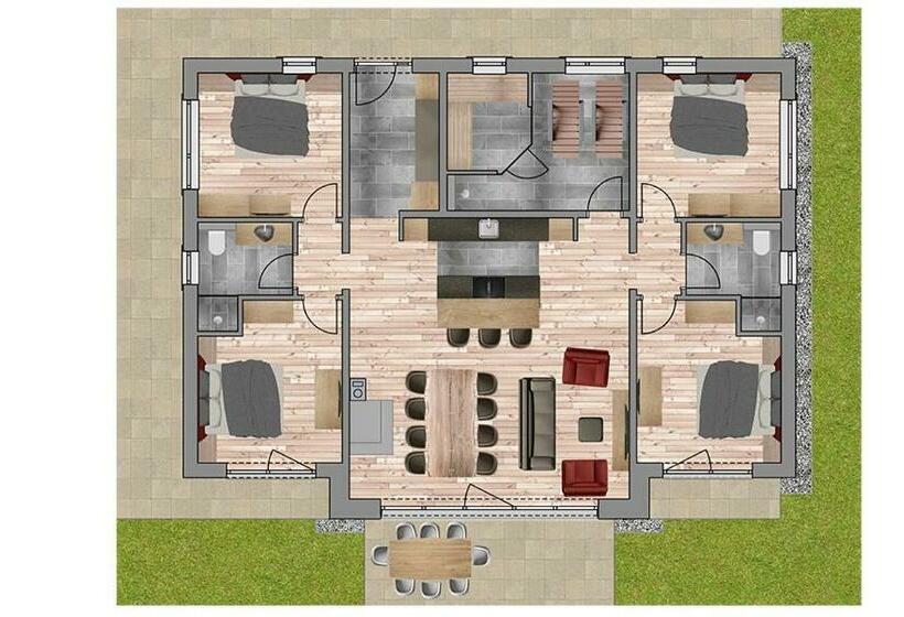 آپارتمان 1 خوابه با تراس, Natursinn Mountainchalets