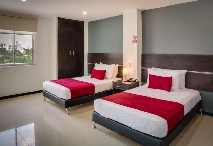 스탠다드 룸 더블 침대 2개, Diagonal Hotel Chipichape