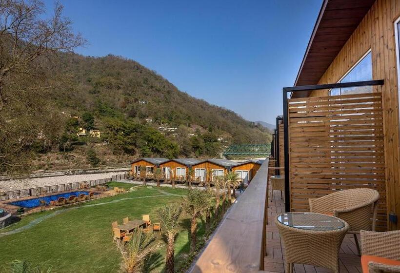 Deluxe room with river view, Justa Rasa Retreat & Spa Rishikesh