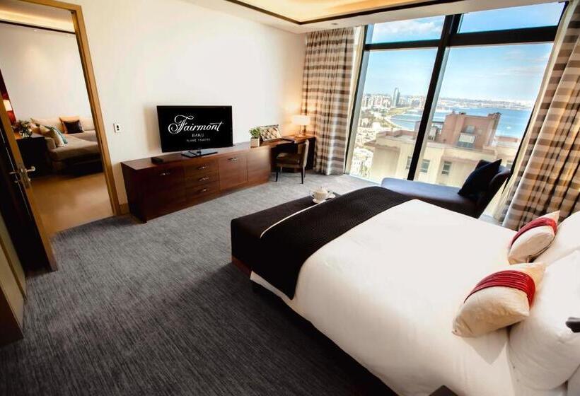 آپارتمان 1 خوابه با چشم‌انداز دریا, Apartments By Fairmont Baku Flame Towers