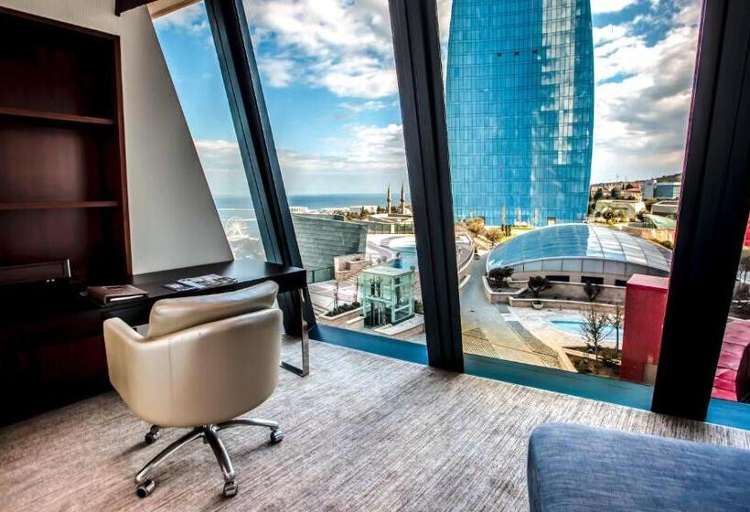 آپارتمان 2 خوابه با چشم‌انداز دریا, Apartments By Fairmont Baku Flame Towers
