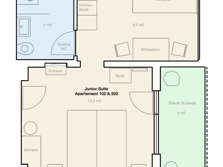 سوییت, & Suites Glück Auf