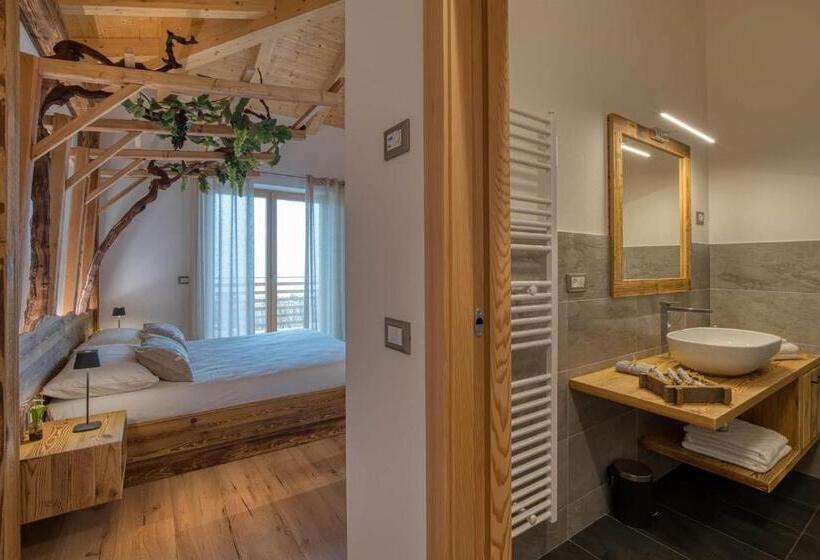 اتاق استاندارد چهارنفره با بالکن, Agritur Maso Librar