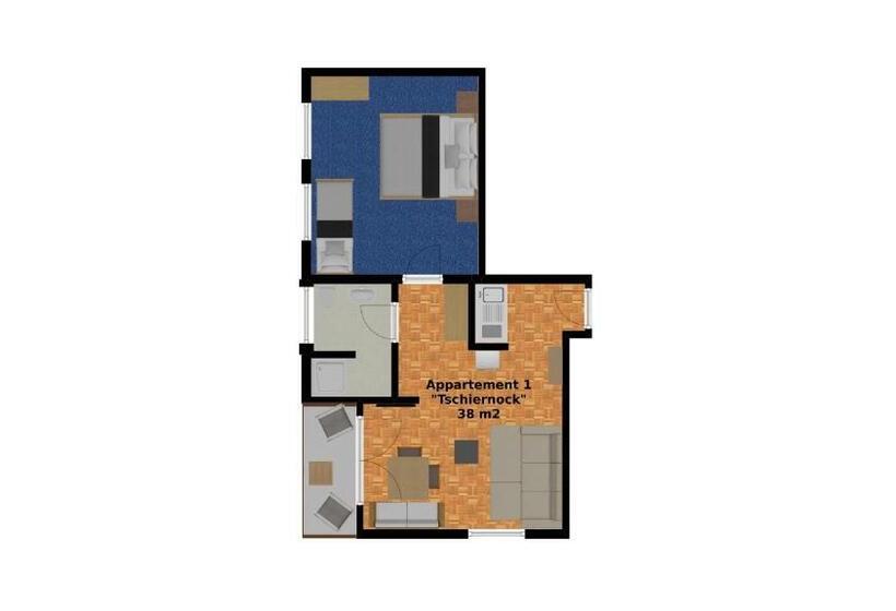Апартаменты 1 Спальня с Балконом, Pension Sonnenheim Rooms&apartments