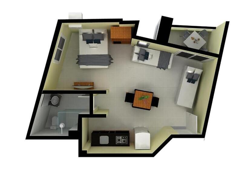 Quarto Estandar Vista Mar Lateral, Palm Beach Apart