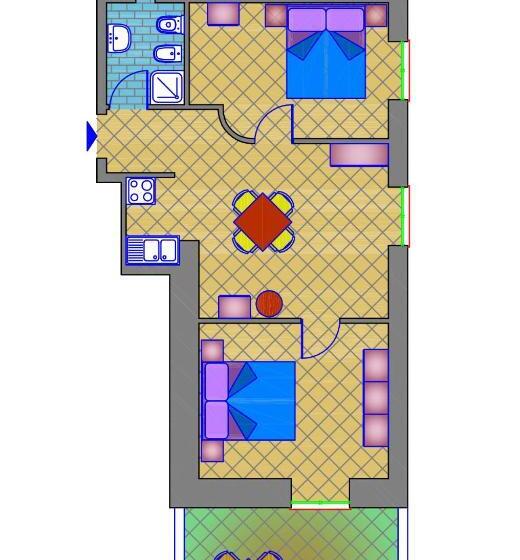 Апартаменты 2 Спальни с Террасой, Agriturismo Posta Pastorella