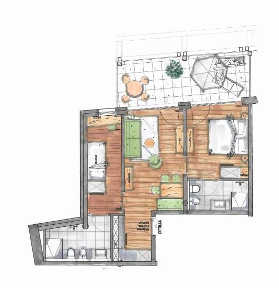 דירת חדר נוף לבריכה, Residence Sägemühle