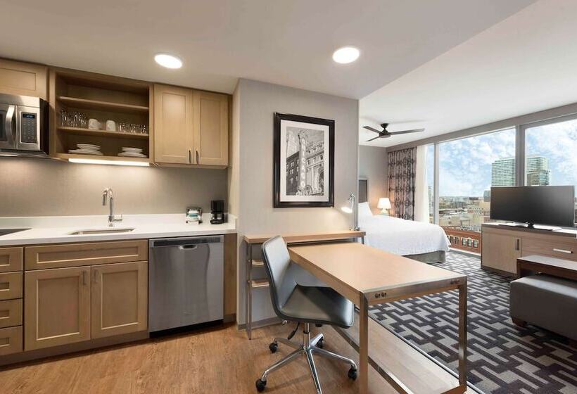 Escritório Estandar Cama Casal, Homewood Suites By Hilton Chicago West Loop Fulton Mkt Area