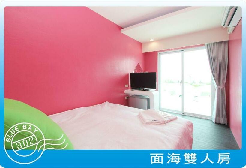 اتاق استاندارد با بالکن و چشم‌انداز دریا, Kenting Blue Bay Inn
