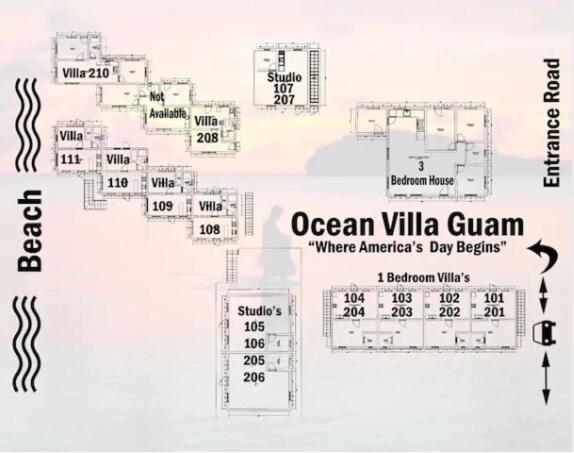 ویلای 2 خوابه, Ocean Villa Guam