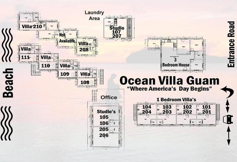 خانه 3 خوابه, Ocean Villa Guam