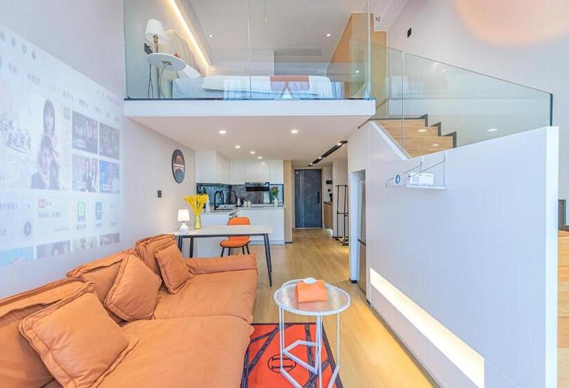 Номер Deluxe, Kunming Dianchi Mideel International Apartment   South Asian Style Fuhai Metro