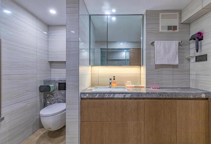 Люкс 2 Спальни, Kunming Dianchi Mideel International Apartment   South Asian Style Fuhai Metro