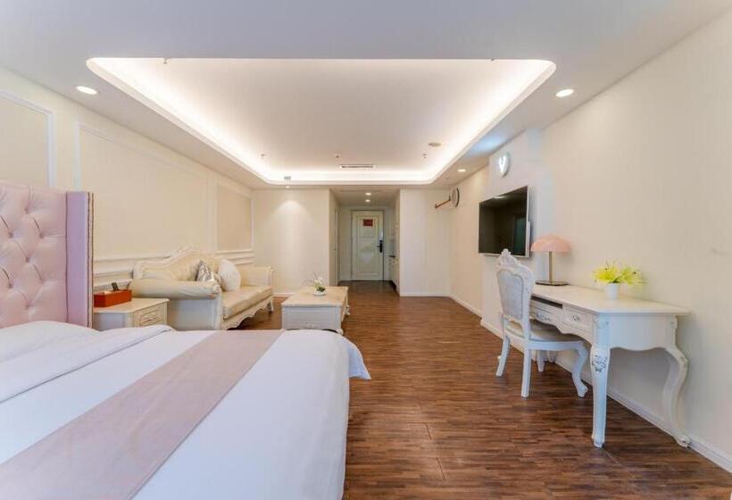 اتاق لوکس با تخت دو نفره بزرگ, Windsleep International Apartment Hotel Free Delivery To The Venue Of The Canton Fair&cantonese Brea
