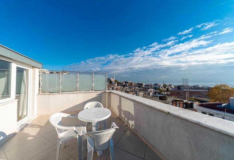اتاق استاندارد با بالکن و چشم‌انداز دریا, City Hall Apart Hotel Sultanahmet