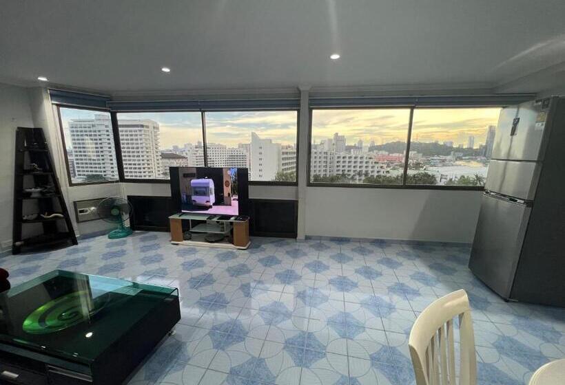 آپارتمان 1 خوابه با چشم‌انداز دریا, Pattaya Beach Condo