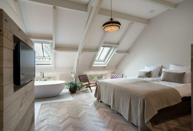 디럭스 룸 킹사이즈 침대, Boutique Hotel De Witte Dame