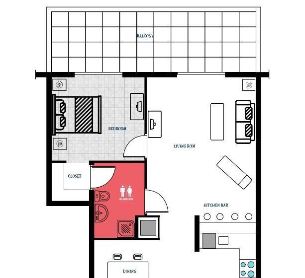Люкс Кровать Кинг, Nuvo Suites Hotel   Miami Doral